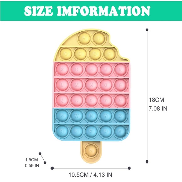 NEW! Push Pop Bubble Fidget Ice Cream Sensory Game - Picture 5 of 6